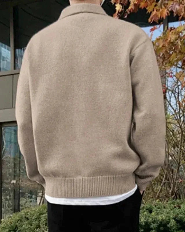 Lilyleeds | Woolen Button Half Zip