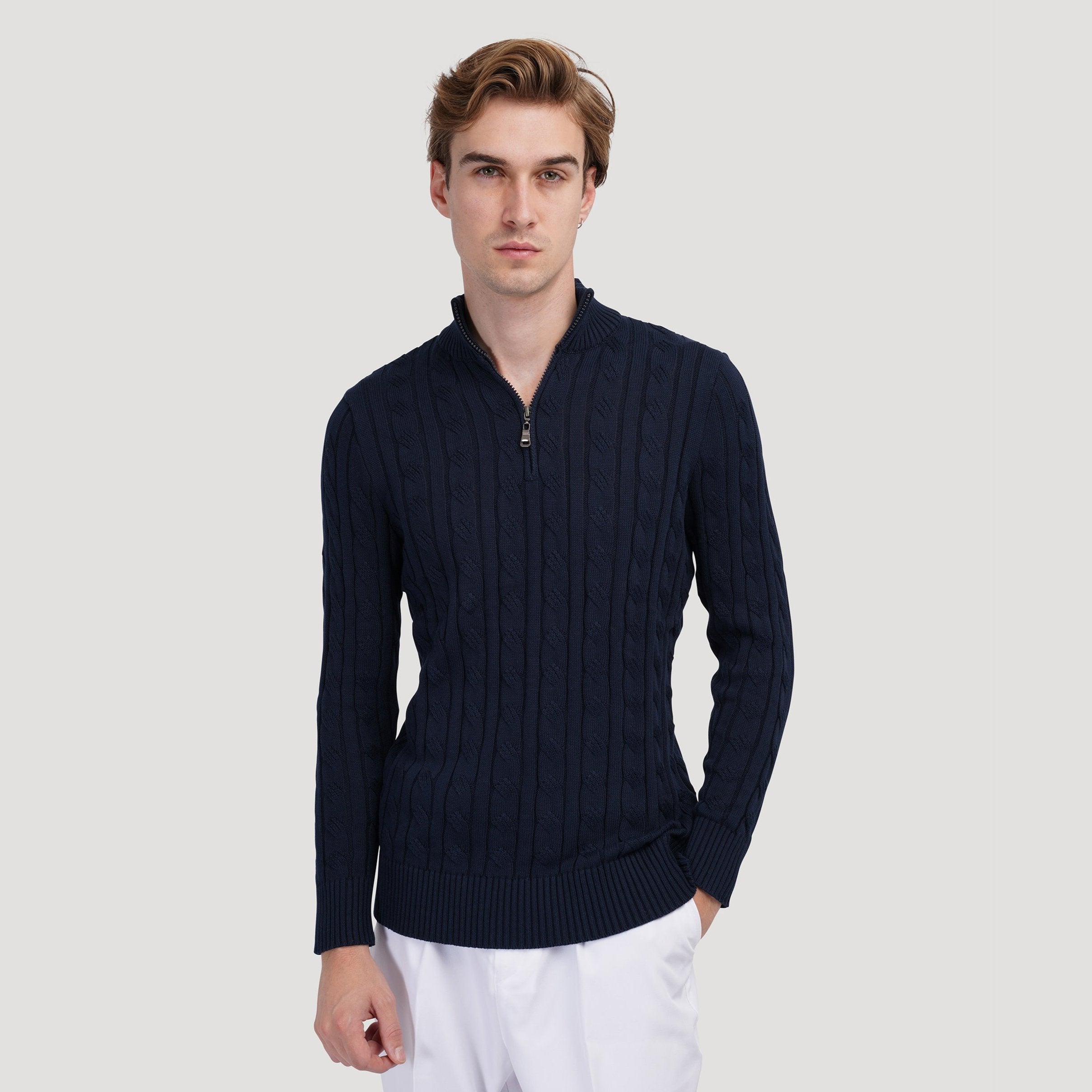 Lilyleeds | Zipped Cable Sweater