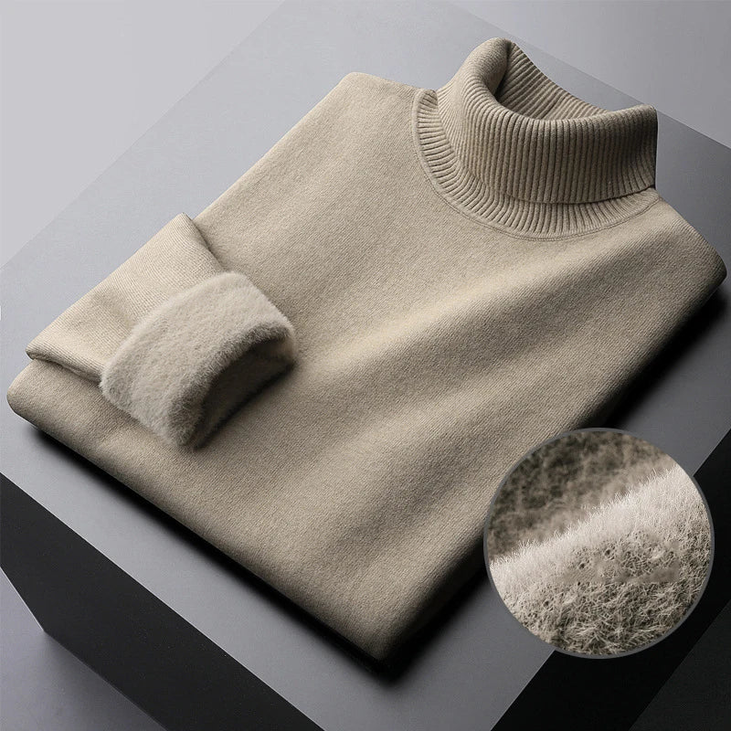 Lilyleeds| Men's Knitted Turtleneck Sweater
