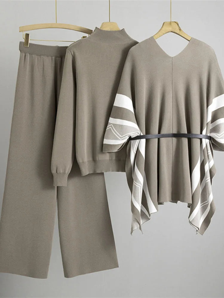 Lilyleeds | Chic 3-Piece Knitted Set for Women