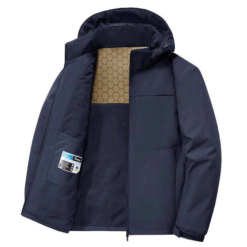 Inverno softshell tático jaquetas à prova dwaterproof água masculino capuz casaco combate pesca caminhadas acampamento escalada esqui esportes ao ar livre c