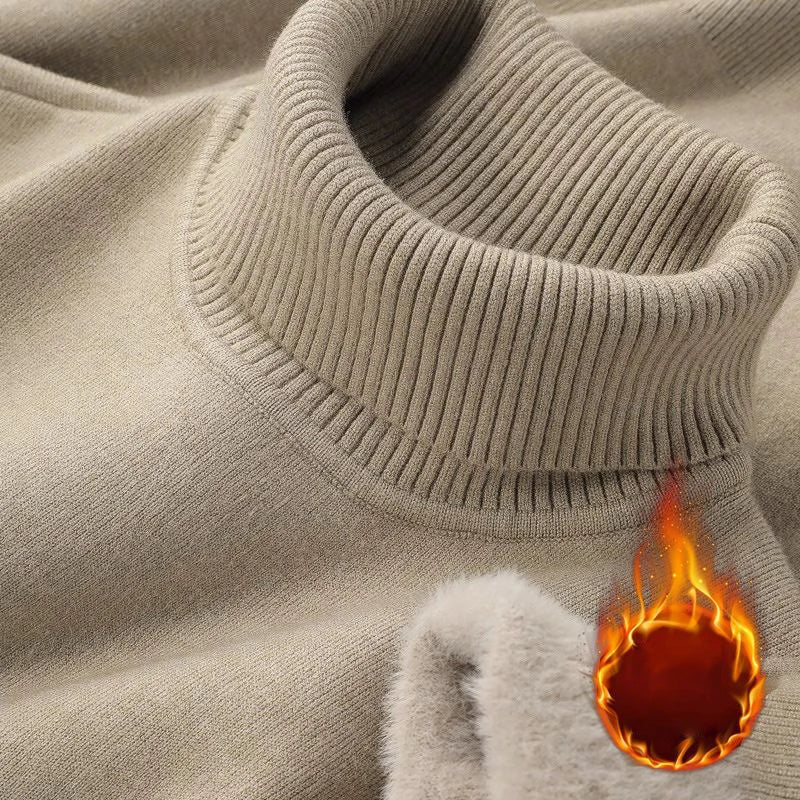 Lilyleeds| Men's Knitted Turtleneck Sweater