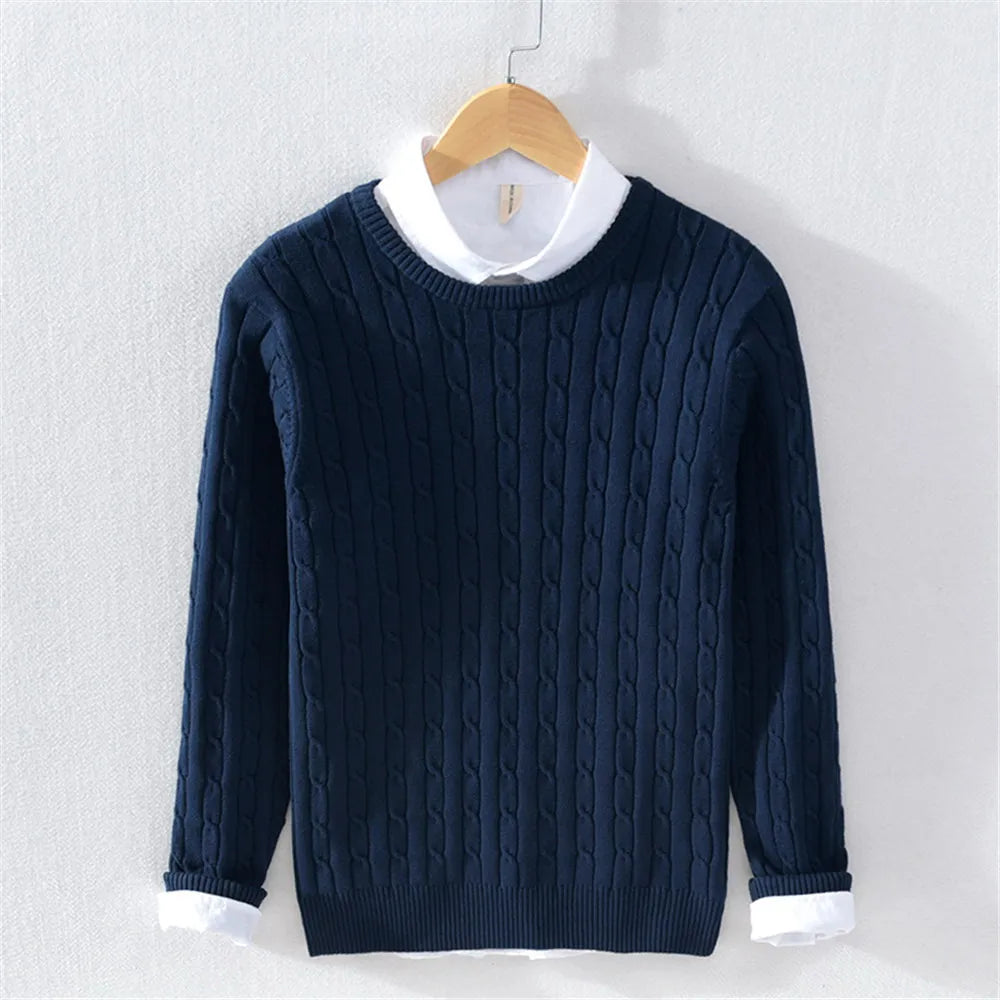 Lilyleeds | Cashmere Blend Twisted Knit Sweater
