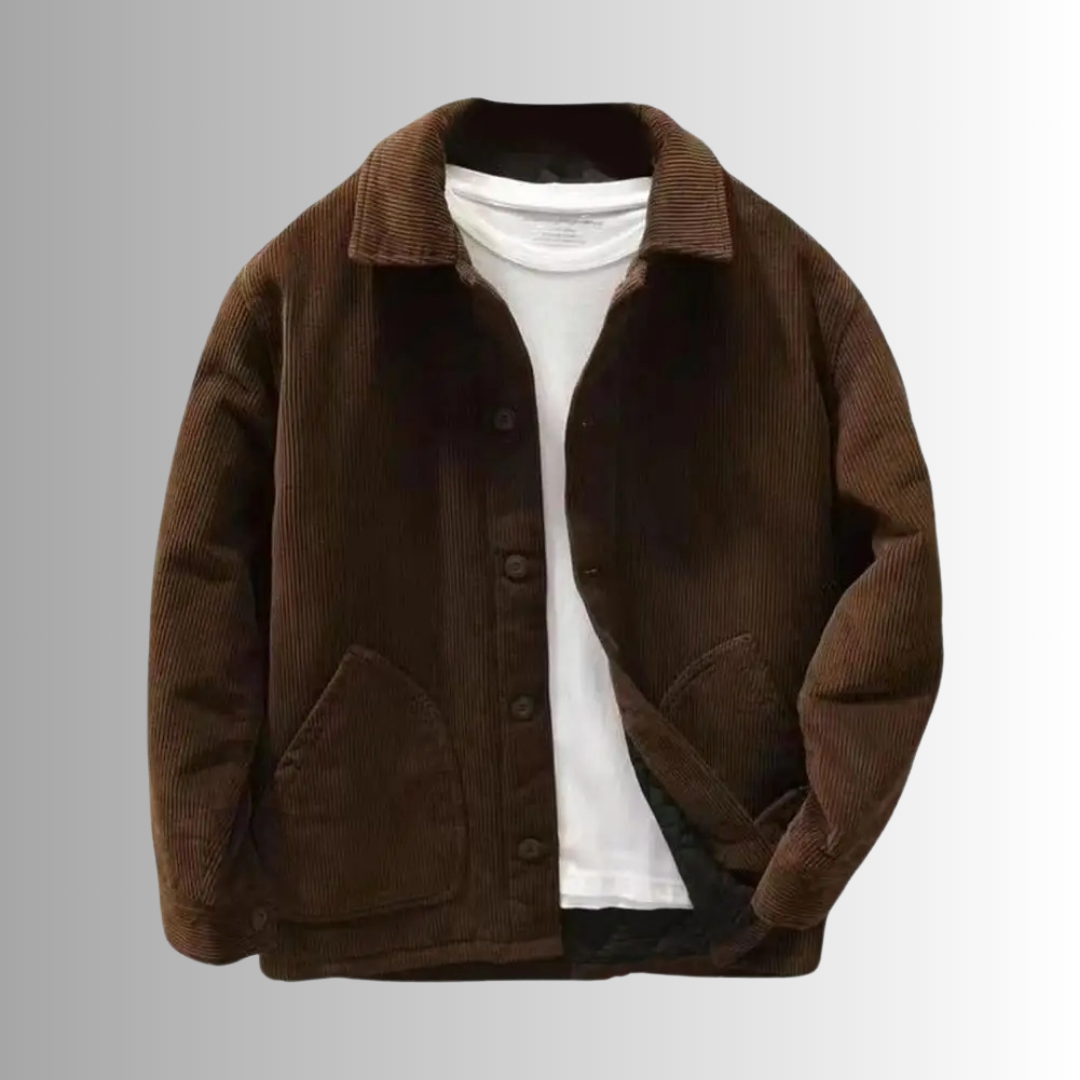 Lilyleeds | Retro Men’s Corduroy Trucker Jacket