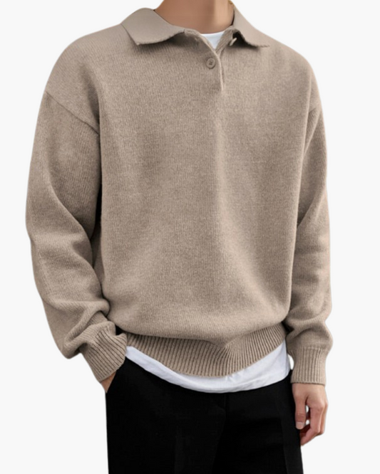 Lilyleeds | Woolen Button Half Zip