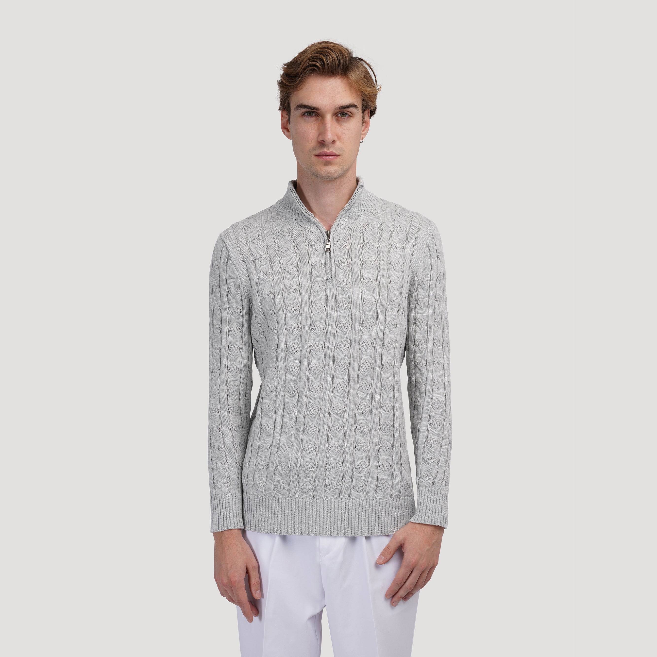 Lilyleeds | Zipped Cable Sweater