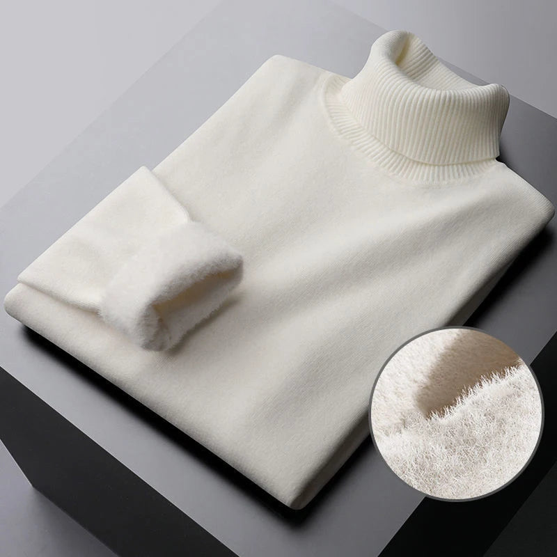 Lilyleeds| Men's Knitted Turtleneck Sweater