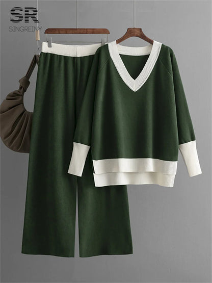 Lilyleeds | Warm and Stylish Women’s Knit 2-Piece Set