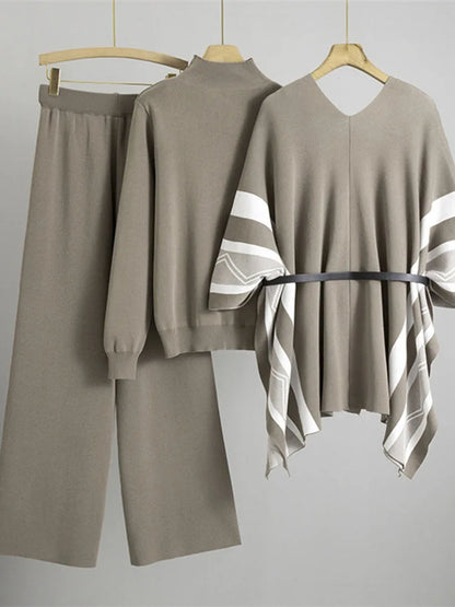 Lilyleeds | Chic 3-Piece Knitted Set for Women