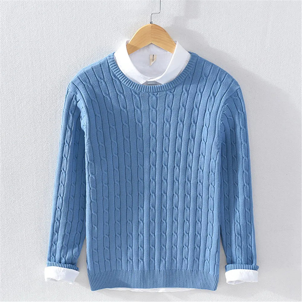 Lilyleeds | Cashmere Blend Twisted Knit Sweater