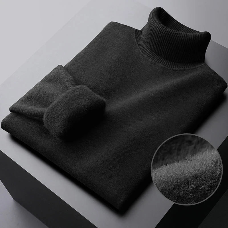 Lilyleeds| Men's Knitted Turtleneck Sweater