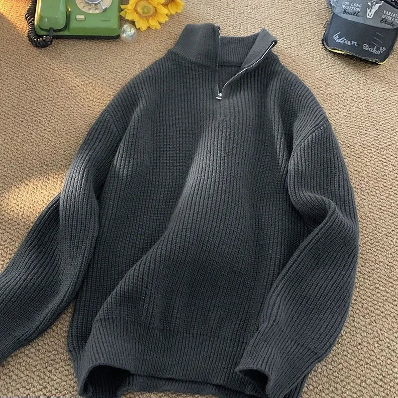 Lilyleeds | Vintage Knitted Half Zipper