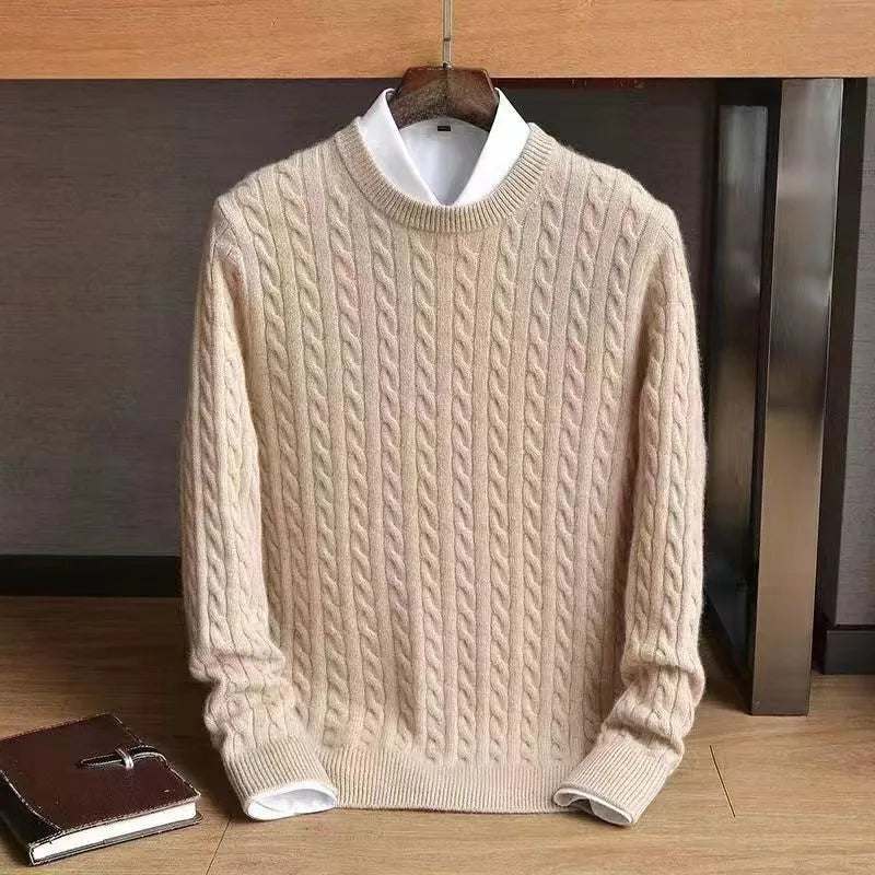 Lilyleeds | Cashmere Blend Twisted Knit Sweater