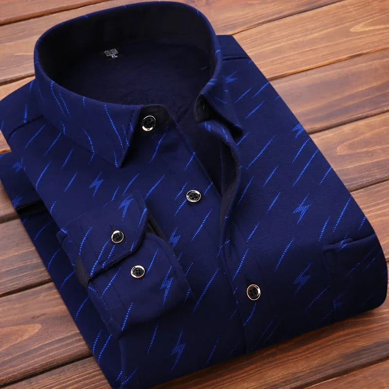 Camisa a cuadros de manga larga informal para hombre, gruesa y cálida, alta calidad, suave, talla grande, nueva moda, Otoño e Invierno