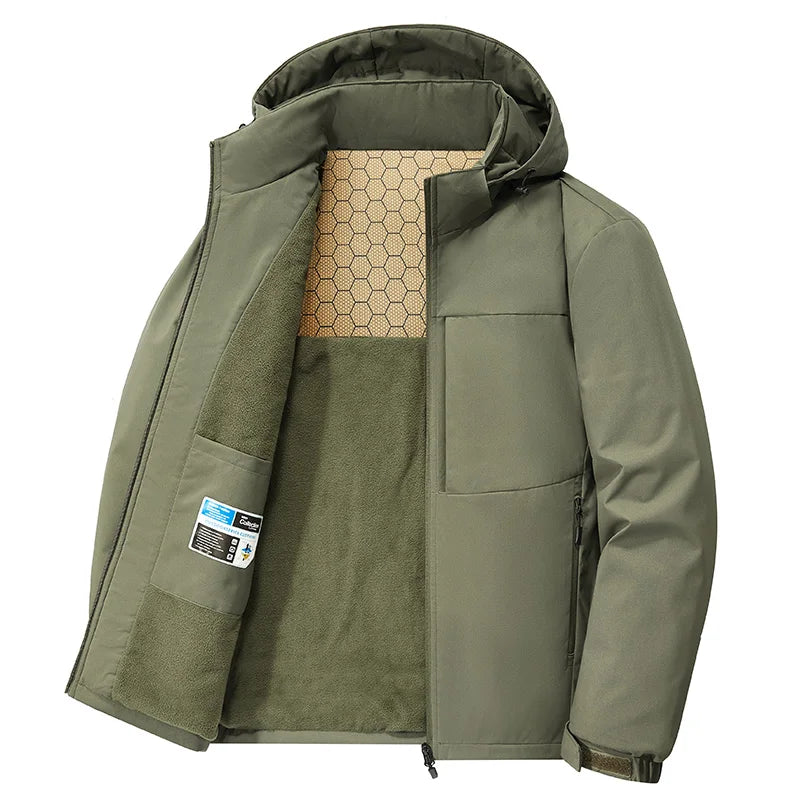 Inverno softshell tático jaquetas à prova dwaterproof água masculino capuz casaco combate pesca caminhadas acampamento escalada esqui esportes ao ar livre c