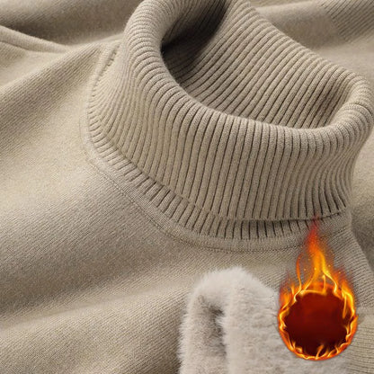 Lilyleeds| Men's Knitted Turtleneck Sweater