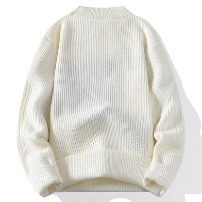 2024 suéter de hombre patrón de moda Otoño/Invierno suéter de punto moda High Street pulóver al aire libre suelto cálido grueso