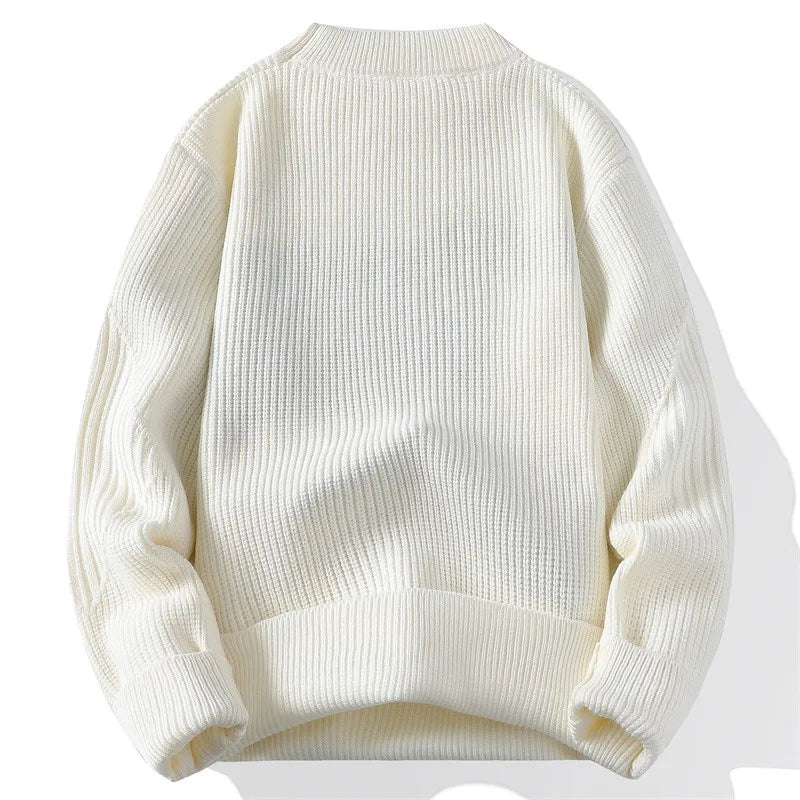 2024 suéter de hombre patrón de moda Otoño/Invierno suéter de punto moda High Street pulóver al aire libre suelto cálido grueso