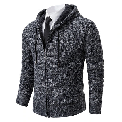 Autumn And Sinter Men's New Coat Fashion Baseball Shirt Grab Fleece Warm Casual Sweater Zipper Cardigan Trend Color Sweater