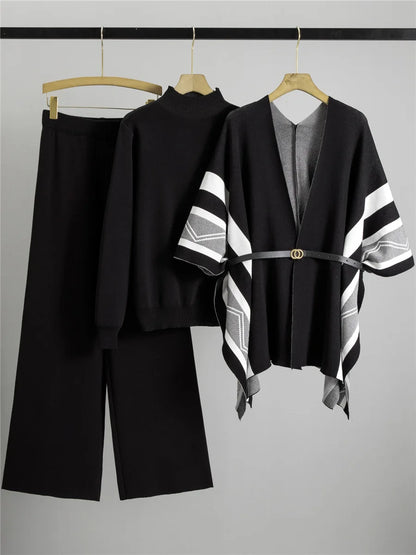 Lilyleeds | Chic 3-Piece Knitted Set for Women