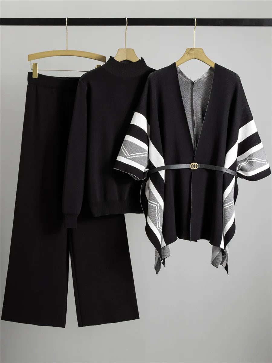 Lilyleeds | Chic 3-Piece Knitted Set for Women