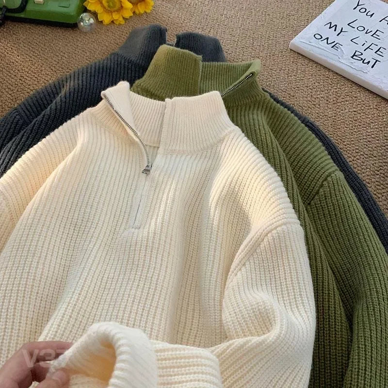 Lilyleeds | Vintage Knitted Half Zipper