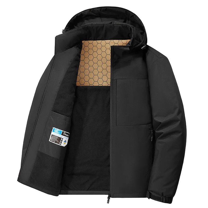 Inverno softshell tático jaquetas à prova dwaterproof água masculino capuz casaco combate pesca caminhadas acampamento escalada esqui esportes ao ar livre c