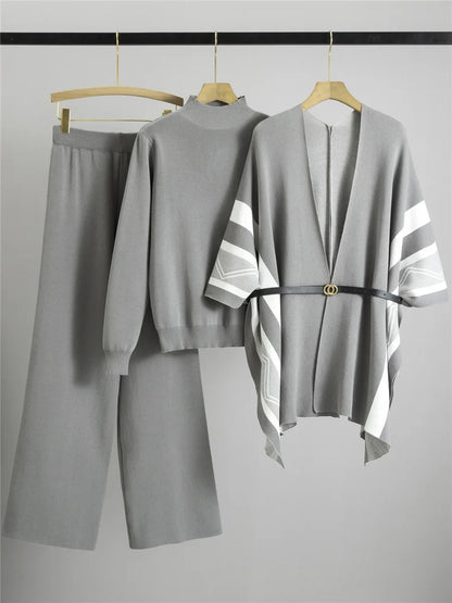 Lilyleeds | Chic 3-Piece Knitted Set for Women