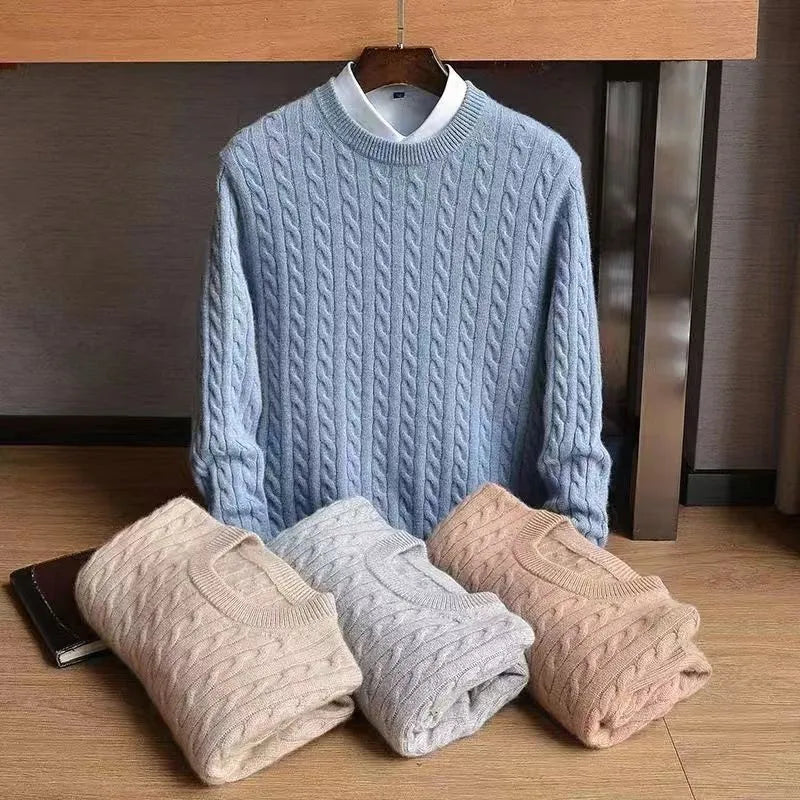 Lilyleeds | Cashmere Blend Twisted Knit Sweater