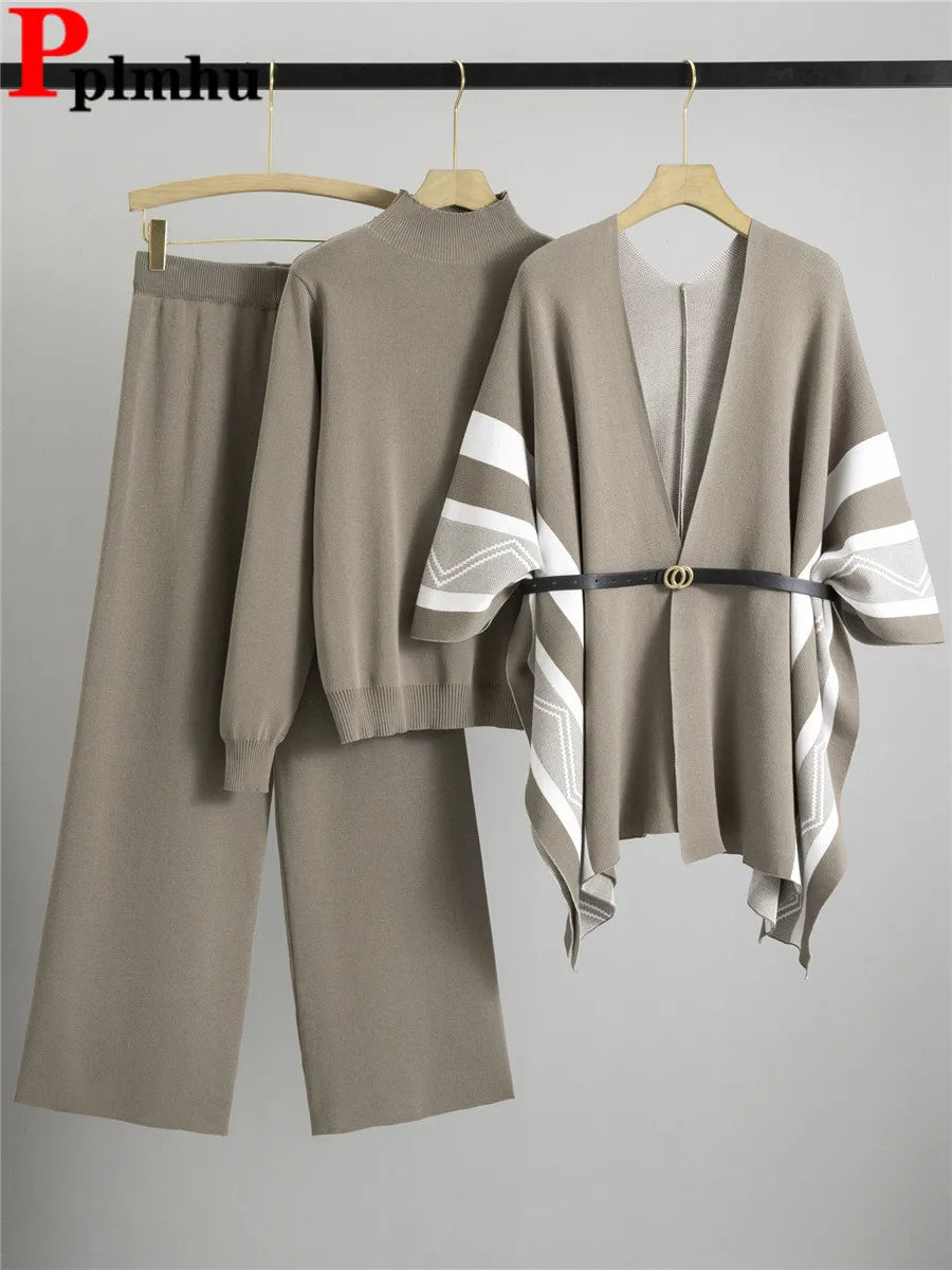 Lilyleeds | Chic 3-Piece Knitted Set for Women