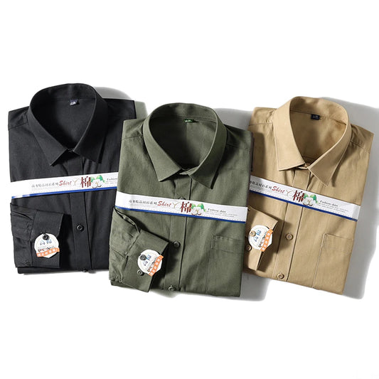 Camisa de manga larga para hombre, Camisa de algodón 100% puro, estilo Retro japonés, ligera, informal, a la moda, ideal para negocios y bodas, novedad