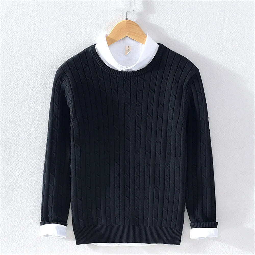 Lilyleeds | Cashmere Blend Twisted Knit Sweater