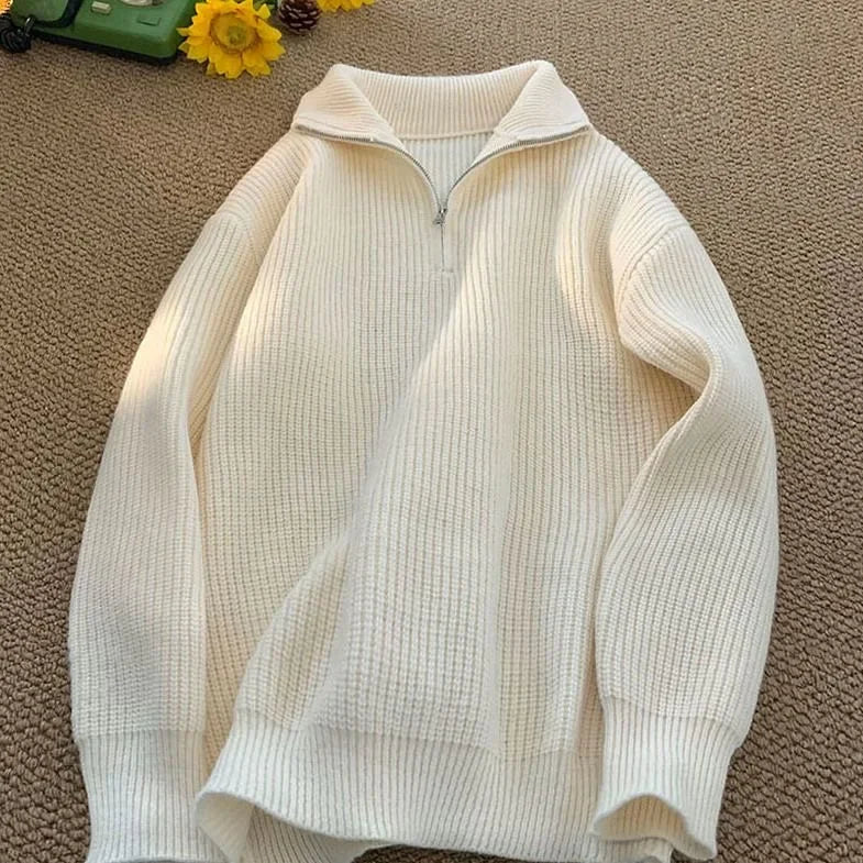 Lilyleeds | Vintage Knitted Half Zipper