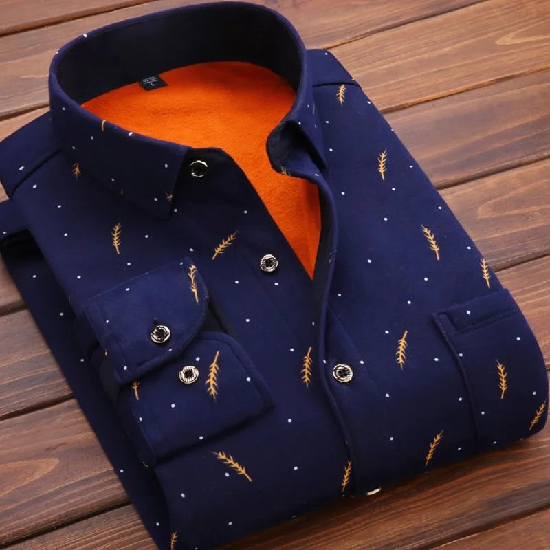 Camisa a cuadros de manga larga informal para hombre, gruesa y cálida, alta calidad, suave, talla grande, nueva moda, Otoño e Invierno