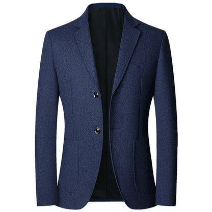 Lilyleeds | Royal Blue Checkered Non-Iron Blazer